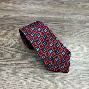 Lord 1774 Red, Navy & Blue Check Silk Tie